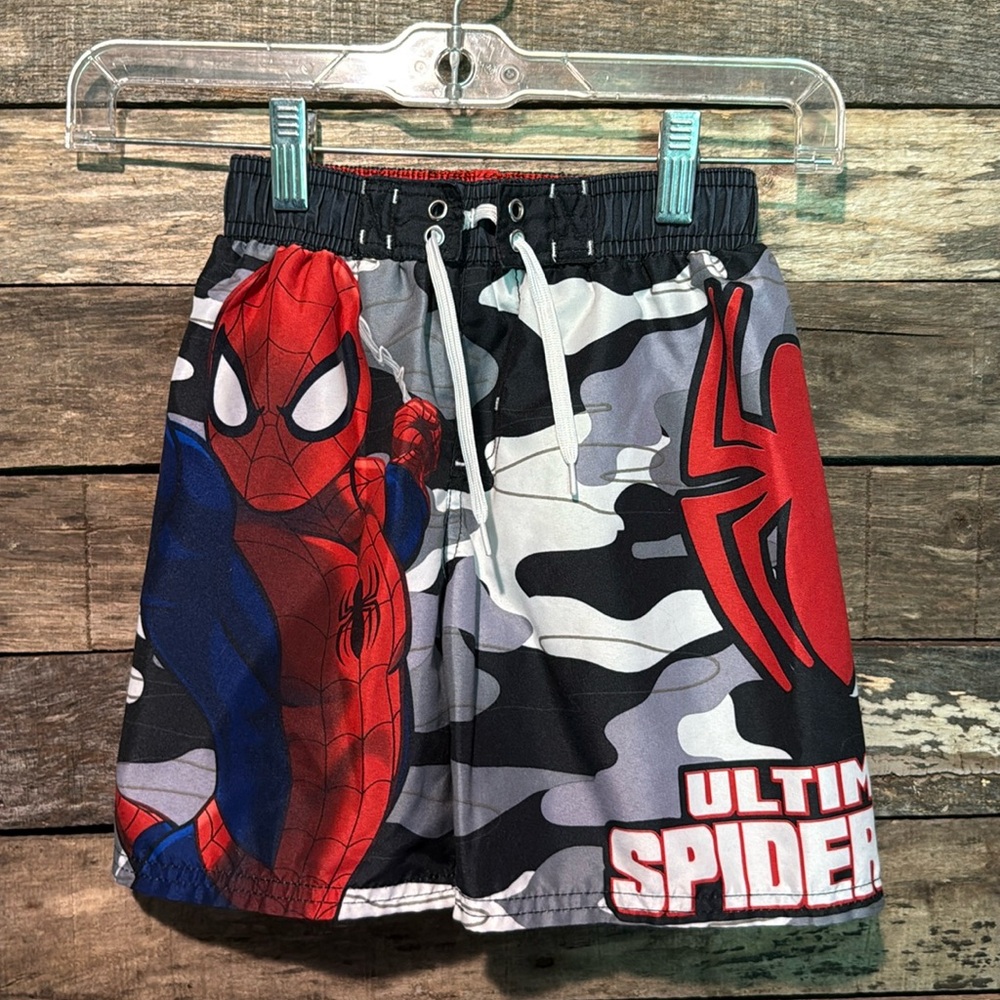 💰BOGO FREE Boys’ Marvel Comics Ultimate Spider-Man Swim Trunks 4-5 - Picture 2 of 4
